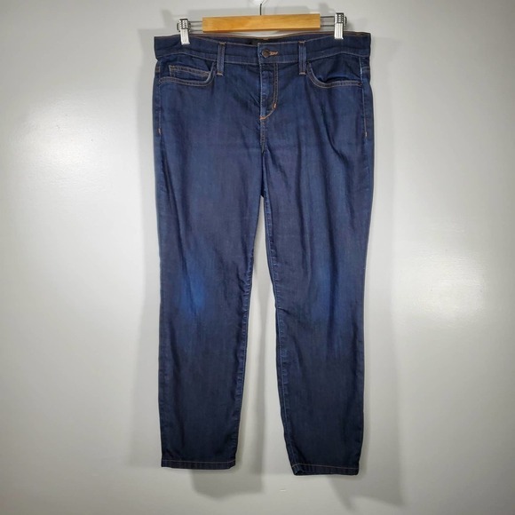 Joe's Jeans Dark Wash Cropped Skinny Jeans Blue Denim Size 30 - Picture 12 of 12